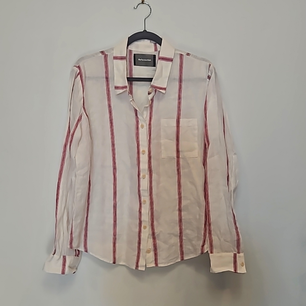 Reformation 100%  Linen Blouse